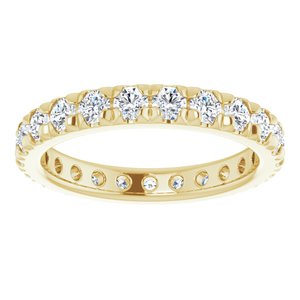 14K Yellow Gold 9/10 CTW Natural Diamond Eternity Band Size 4