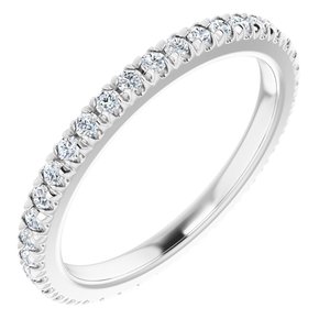 Platinum 1/3 CTW Lab-Grown Diamond Eternity Band Size 4.25