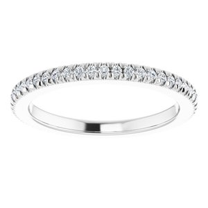 14K White Gold 1/5 CTW Lab-Grown Diamond Eternity Band Size 4.25