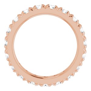 14K Rose Gold 1 1/3 CTW Natural Diamond Eternity Band Size 3.75