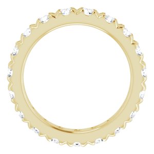 14K Yellow Gold 1 1/3 CTW Lab-Grown Diamond Eternity Band Size 3.75