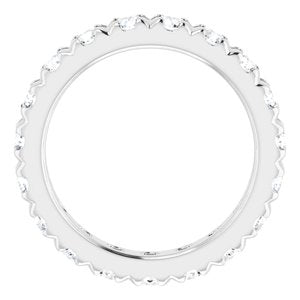 Platinum 1 1/3 CTW Natural Diamond Eternity Band Size 3.75
