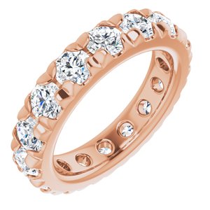 14K Rose Gold 2 3/8 CTW Lab-Grown Diamond Eternity Band Size 3.75