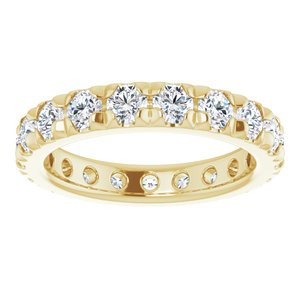 14K Yellow Gold 1 1/3 CTW Natural Diamond Eternity Band Size 4