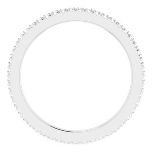 14K White Gold 1/5 CTW Lab-Grown Diamond Eternity Band Size 4