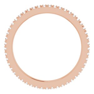 14K Rose Gold 1/5 CTW Lab-Grown Diamond Eternity Band Size 4