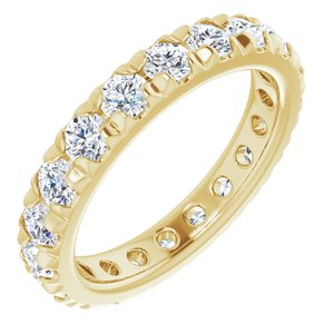 14K Yellow Gold 1 3/8 CTW Natural Diamond Eternity Band Size 4.75
