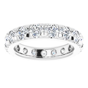 Platinum 2 CTW Lab-Grown Diamond Eternity Band Size 3.75