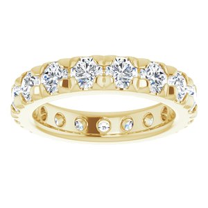14K Yellow Gold 2 CTW Natural Diamond Eternity Band Size 3.75