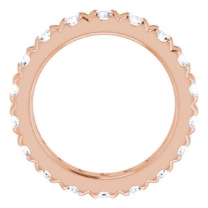 10K Rose Gold 1 5/8 CTW Natural Diamond French-Set Eternity Band