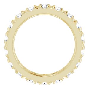 10K Yellow Gold 1 7/8 CTW Lab-Grown Diamond French-Set Eternity Band