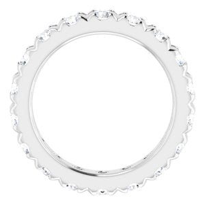 10K White Gold 1 5/8 CTW Natural Diamond French-Set Eternity Band