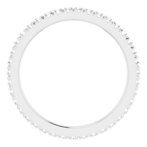 Platinum 1/3 CTW Natural Diamond Eternity Band Size 4.25