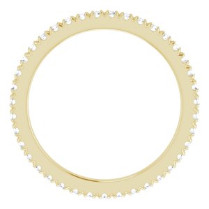 14K Yellow Gold 1/3 CTW Natural Diamond Eternity Band Size 4.25