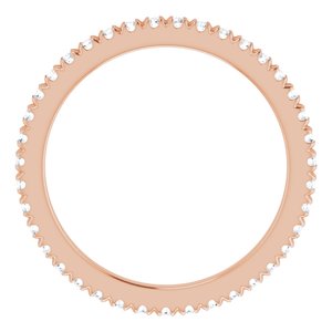 14K Rose Gold 1/3 CTW Lab-Grown Diamond Eternity Band Size 4.25
