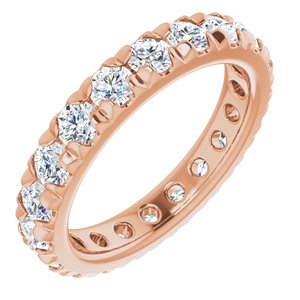 14K Rose Gold 1 3/8 CTW Lab-Grown Diamond Eternity Band Size 4.25