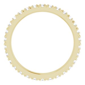 14K Yellow Gold 5/8 CTW Lab-Grown Diamond Eternity Band Size 4.75