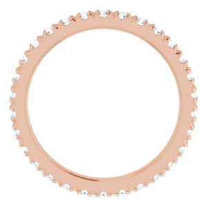 14K Rose Gold 5/8 CTW Lab-Grown Diamond Eternity Band Size 4.75