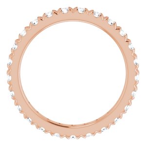 10K Rose Gold 5/8 CTW Natural Diamond French-Set Eternity Band