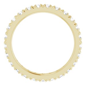 10K Yellow Gold 5/8 CTW Natural Diamond French-Set Eternity Band