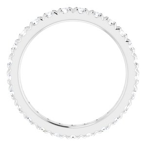 10K White Gold 5/8 CTW Natural Diamond French-Set Eternity Band