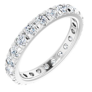 Platinum 9/10 CTW Lab-Grown Diamond Eternity Band Size 4.5
