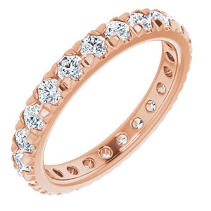 14K Rose Gold 9/10 CTW Lab-Grown Diamond Eternity Band Size 4.5
