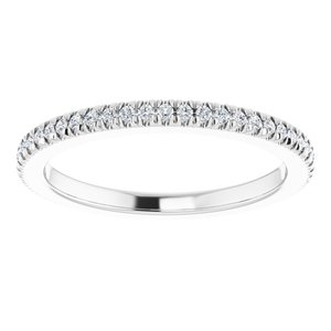 14K White Gold 1/5 CTW Natural Diamond Eternity Band Size 5.25