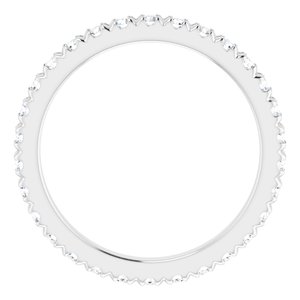 10K White Gold 5/8 CTW Lab-Grown Diamond French-Set Eternity Band
