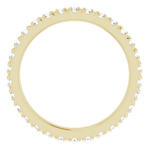 14K Yellow Gold 5/8 CTW Natural Diamond Eternity Band Size 4.5