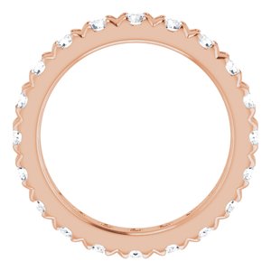 14K Rose Gold 1 3/8 CTW Natural Diamond Eternity Band Size 4.5