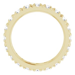 14K Yellow Gold 1 3/8 CTW Lab-Grown Diamond Eternity Band Size 4.5