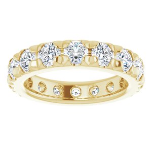 10K Yellow Gold 2 1/3 CTW Lab-Grown Diamond French-Set Eternity Band