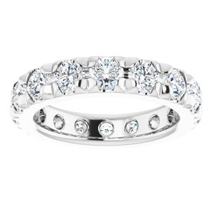 10K White Gold 2 1/3 CTW Lab-Grown Diamond French-Set Eternity Band
