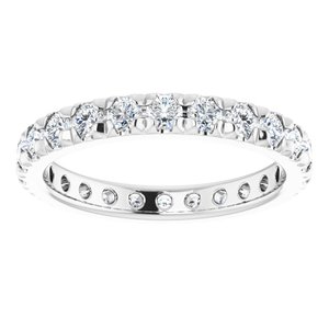 14K White Gold 1 CTW Lab-Grown Diamond Eternity Band Size 5.25