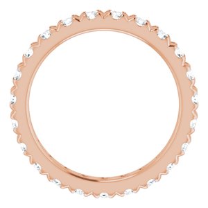 14K Rose Gold 9/10 CTW Natural Diamond Eternity Band Size 4
