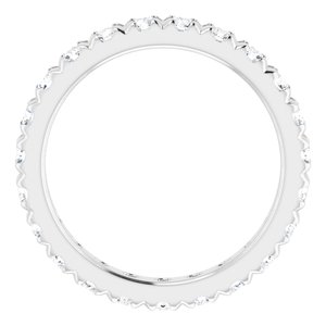 14K White Gold 9/10 CTW Natural Diamond Eternity Band Size 4