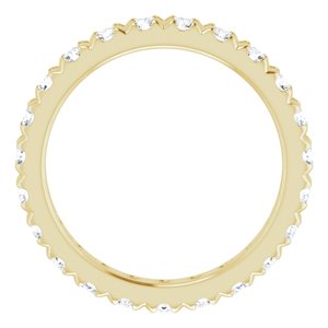 14K Yellow Gold 9/10 CTW Natural Diamond Eternity Band Size 4