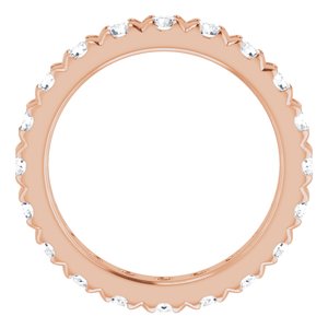14K Rose Gold 1 3/8 CTW Natural Diamond Eternity Band Size 4.75