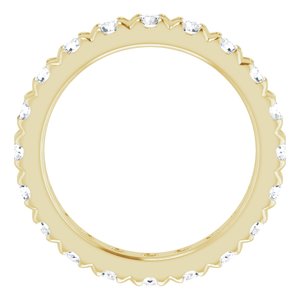 14K Yellow Gold 1 3/8 CTW Lab-Grown Diamond Eternity Band Size 4.75