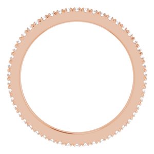 14K Rose Gold 1/5 CTW Lab-Grown Diamond Eternity Band Size 4.25