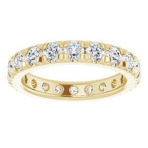 14K Yellow Gold 1 3/8 CTW Lab-Grown Diamond Eternity Band Size 4.5