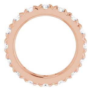 14K Rose Gold 2 3/8 CTW Natural Diamond French Set Eternity Band Size 4.75