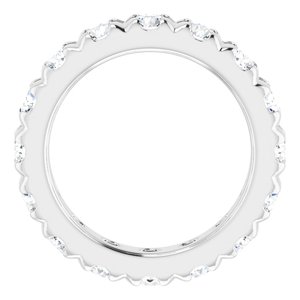 10K White Gold 2 3/8 CTW Natural Diamond French-Set Eternity Band