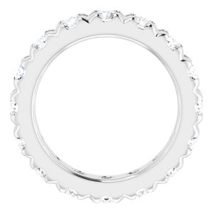 14K White Gold 2 3/8 CTW Natural Diamond Eternity Band Size 4