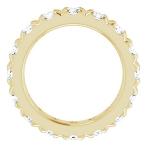 14K Yellow Gold 2 3/8 CTW Natural Diamond Eternity Band Size 4