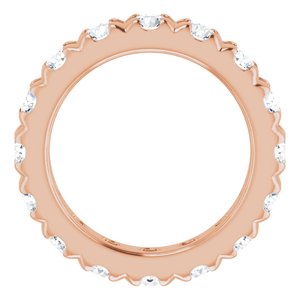 14K Rose Gold 2 3/8 CTW Natural Diamond Eternity Band Size 4