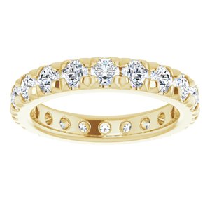 14K Yellow Gold 1 3/8 CTW Lab-Grown Diamond Eternity Band Size 4.25