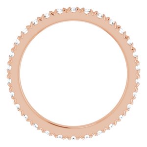 14K Rose Gold 5/8 CTW Lab-Grown Diamond Eternity Band Size 4.25