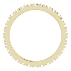 14K Yellow Gold 5/8 CTW Lab-Grown Diamond Eternity Band Size 4.25